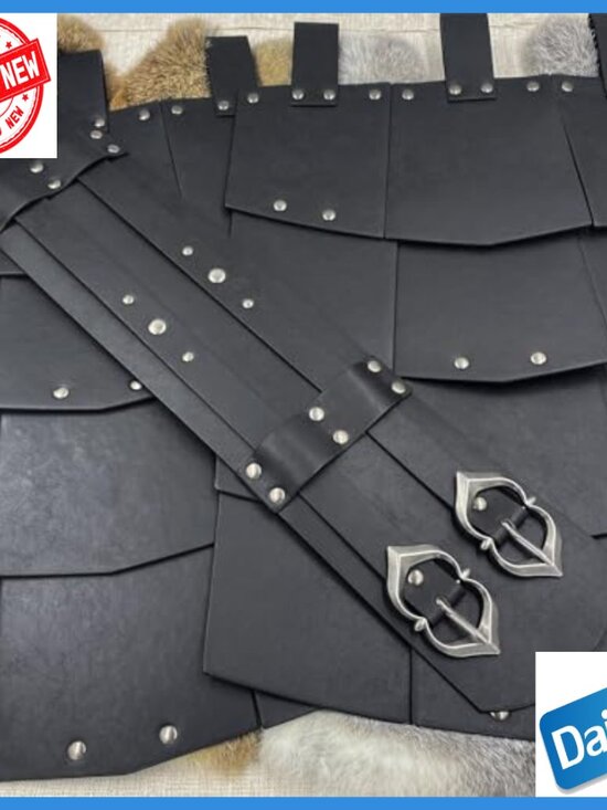 Medieval Faux Leather Wide Belt Thigh Armor LARP Cosplay Adjustable